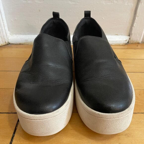 Black Slip On Platform Sneakers - Picture 2 of 7